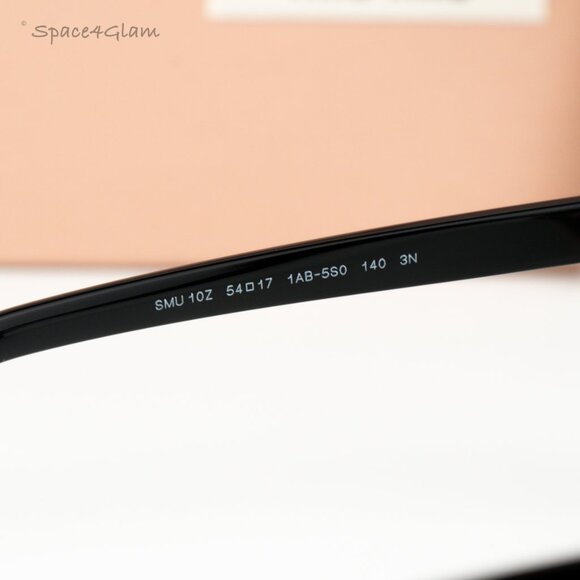 BRAND NEW Miu Miu MU10ZS 1AB5S0 Black Grey Square Unisex Sunglasses 0MU 10ZS main image 6